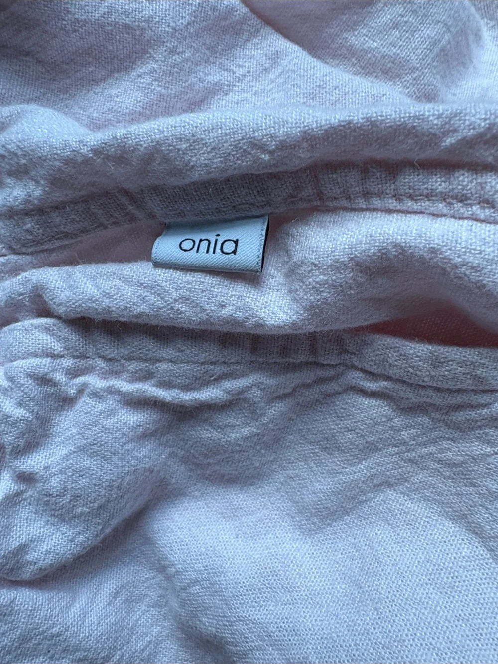 Men’s Onia Soft Blush Linen Drawstring Casual Shorts, Small